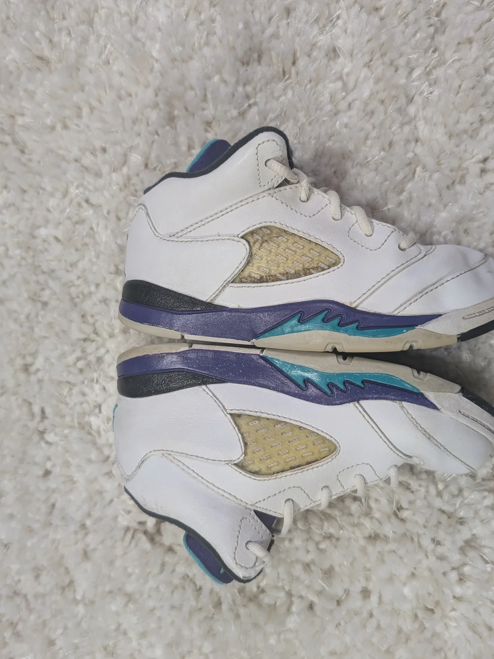 Jordan 5 Grape Kids Retro Basketball Sneakers 9c
